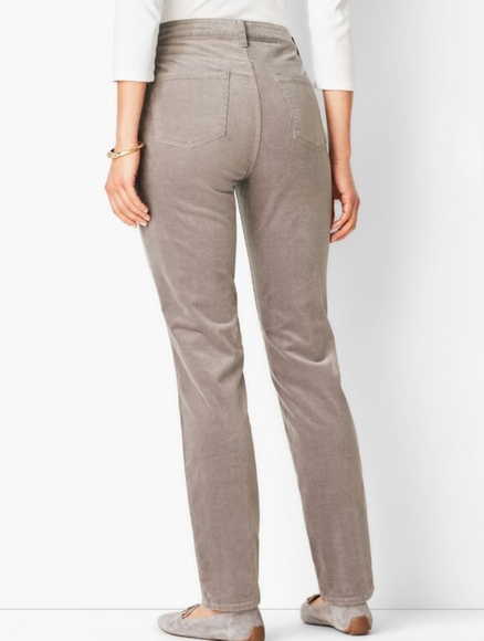 Talbots High-rise Straight-leg Cords - black - Picture 8 of 11